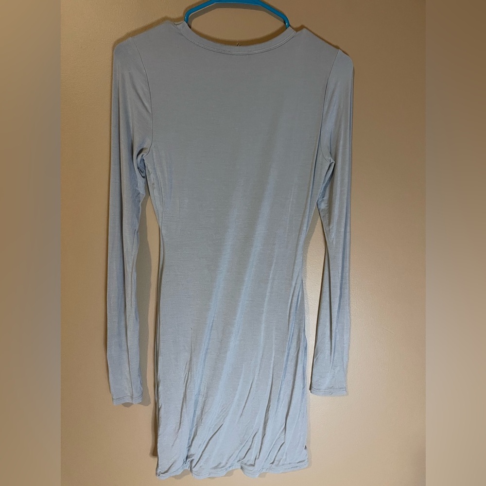 Naked Wardrobe gray long sleeve Bodycon. 5/25 - Picture 5 of 5